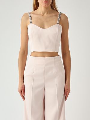1. Damen-Top aus Duchesse-Satin Rosa