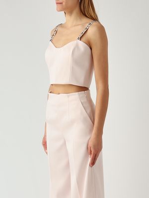 3. Damen-Top aus Duchesse-Satin Rosa