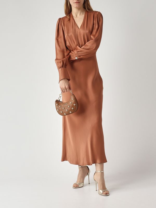 2. Women's satin viscose dress Mocha Mousse Twinset 261tp2761
