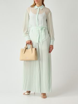 2. Pantalon femme en tissu cady Aigue-marine
