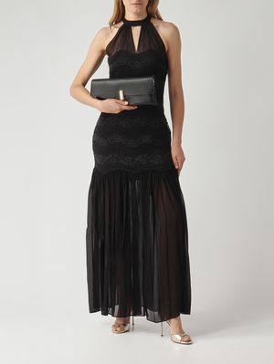 2. Abito donna in georgette plissé Nero