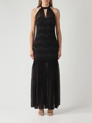 1. Abito donna in georgette plissé Nero