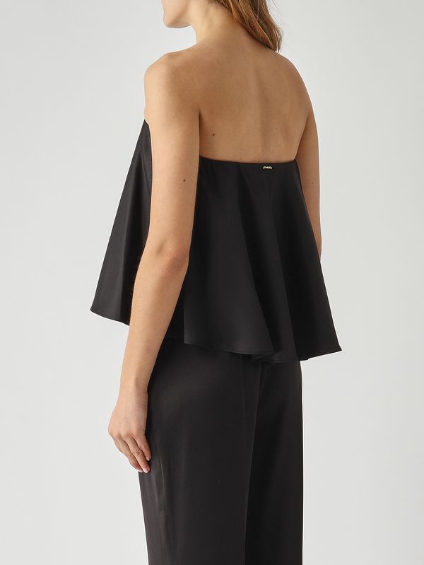 4. Damen-Top aus Satin Schwarz Twinset 261tp2254