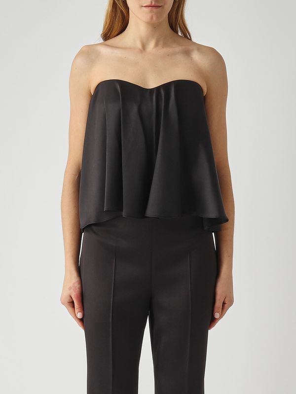 1. Damen-Top aus Satin Schwarz Twinset 261tp2254