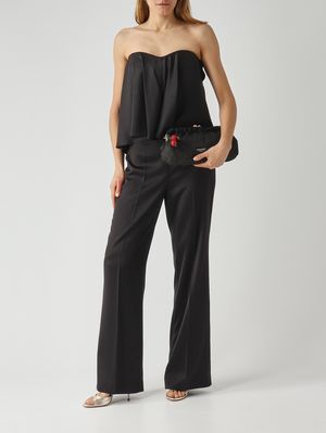 2. Damen-Top aus Satin Schwarz