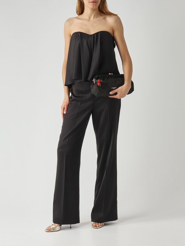 2. Pantalone donna in tessuto cady Nero Twinset 261tp2421