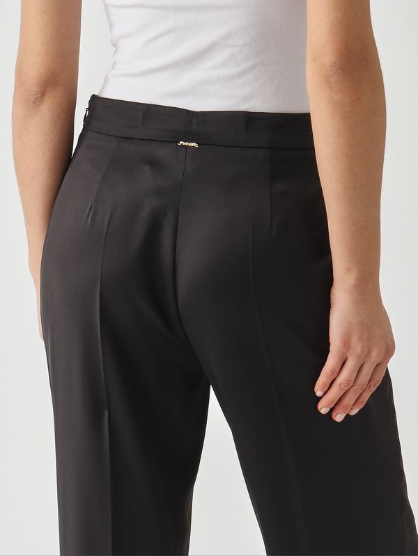 5. Pantalone donna in tessuto cady Nero Twinset 261tp2421