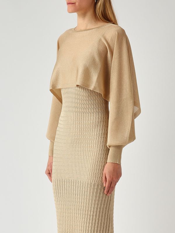 3. Pull femme en viscose mélangée lurex Sable-Lurex Twinset 261tp3124