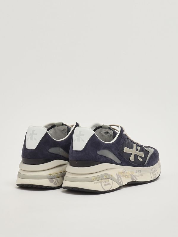 3. Sneakers uomo Moerun 7306 in suede e nylon Blu Premiata moe07306