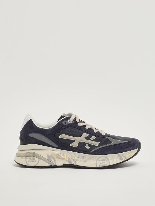Herren-Sneaker Moerun 7306 aus Wildleder und Nylon Blau Premiata