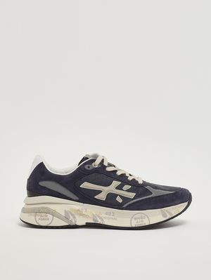 1. Sneakers uomo Moerun 7306 in suede e nylon Blu