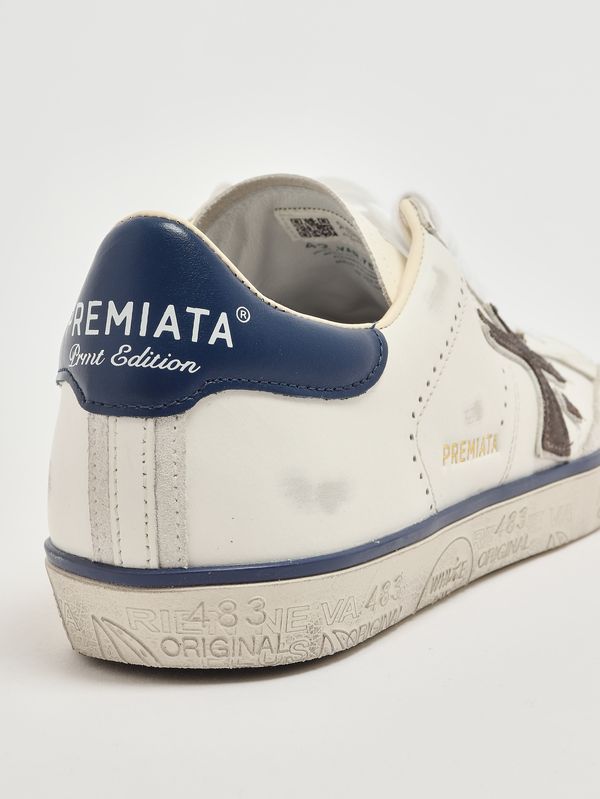 5. Herren-Sneaker Steven 7503 aus Leder Weiß-Blau Premiata ste07503