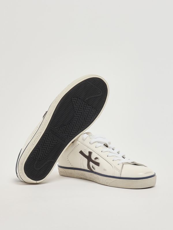 4. Herren-Sneaker Steven 7503 aus Leder Weiß-Blau Premiata ste07503