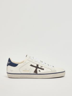 1. Herren-Sneaker Steven 7503 aus Leder Weiß-Blau