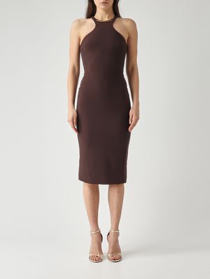 1. Women's lightweight crêpe dress Cocoa