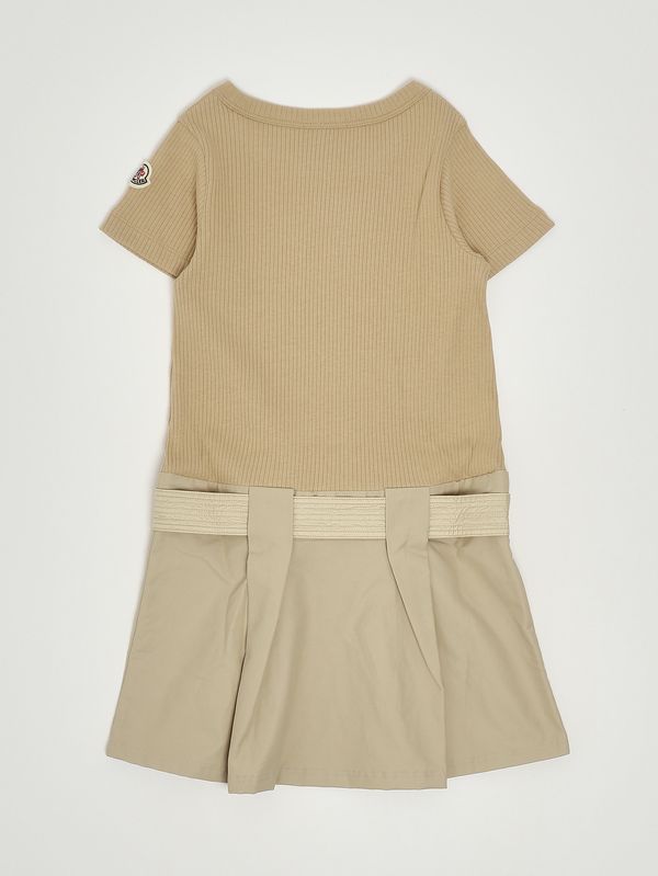 2. Girls' cotton dress Beige Moncler 9548i0000789b0c