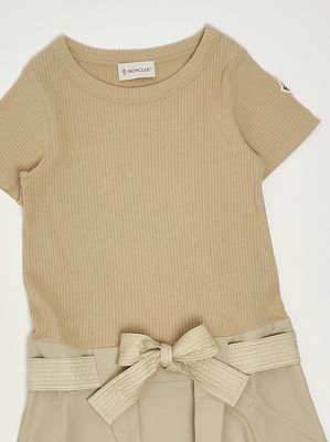 3. Girls' cotton dress Beige
