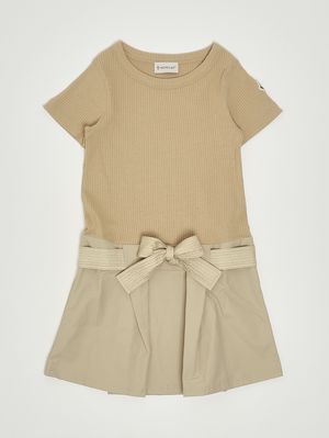 1. Girls' cotton dress Beige