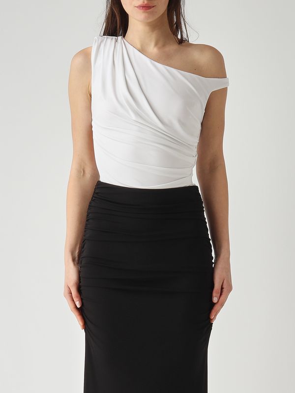 1. Damen-Body aus Stretch-Jersey Elfenbein Elisabetta Franchi bo01361e2