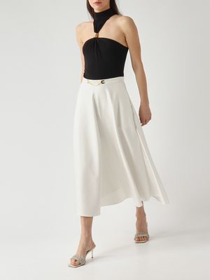 2. Damen-Body aus Crêpe-Jersey Schwarz