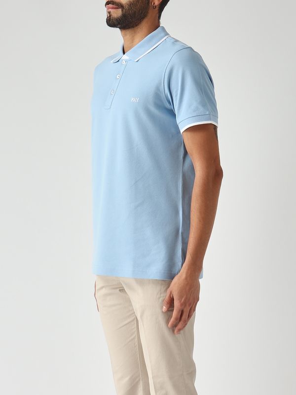 3. Polo uomo in piqué di cotone stretch Celeste Fay npmb252140stdw
