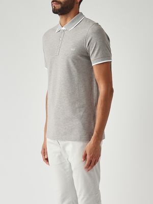 3. Herren-Polohemd aus Stretch-Baumwollpiqué Grau