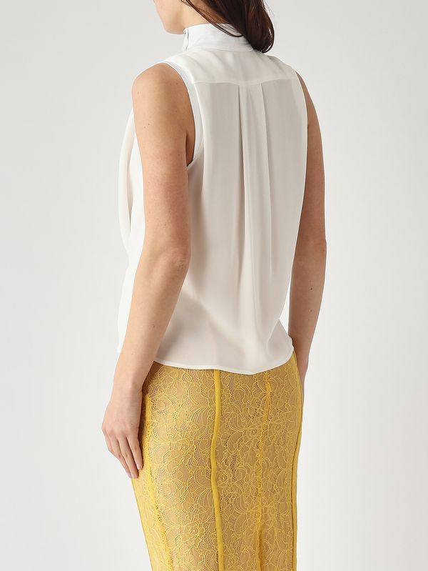4. Top de mujer en georgette de viscosa Marfil Elisabetta Franchi ca13461e2