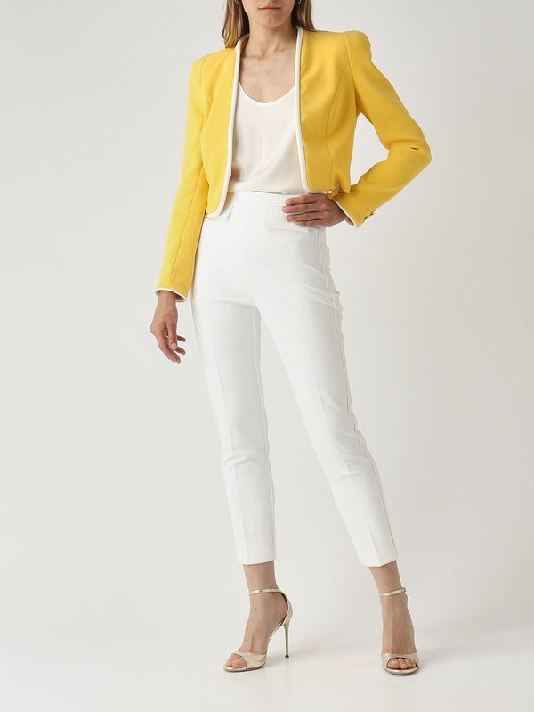 2. Chaqueta de mujer de crepé Sol-Marfil Elisabetta Franchi gi21461e2