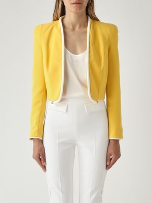 1. Chaqueta de mujer de crepé Sol-Marfil