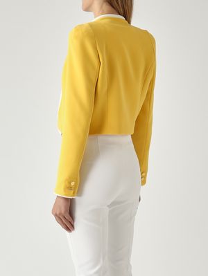 4. Chaqueta de mujer de crepé Sol-Marfil