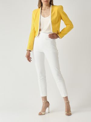 2. Chaqueta de mujer de crepé Sol-Marfil