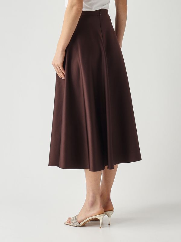 4. Jupe femme en satin duchesse Cacao Elisabetta Franchi go15661e2