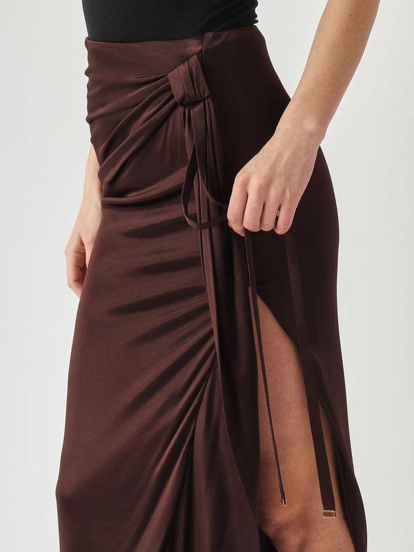 5. Gonna donna in jersey di viscosa Cacao Elisabetta Franchi go16661e2
