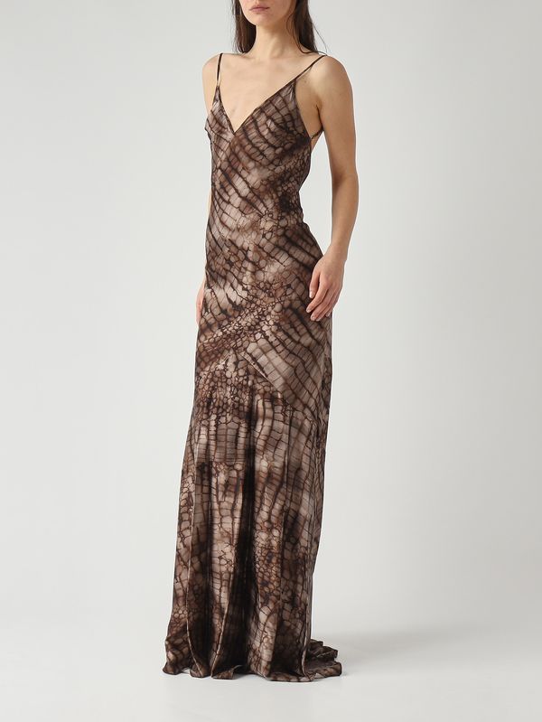 2. Damenkleid aus Stretch-Satin Kakao Elisabetta Franchi abr3061e2