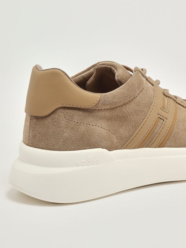 5. Men's H580 suede leather sneakers Sand Hogan hxm5800dv42uho