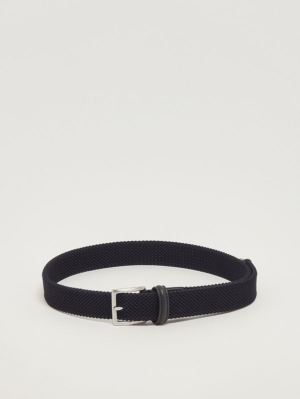Cintura uomo in tessuto e pelle Blu Navy Anderson's