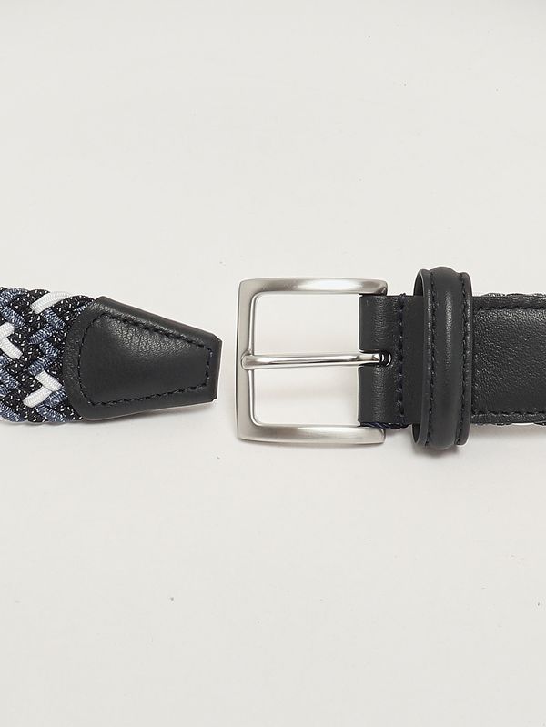 2. Herren-Gürtel aus geflochtenem Stoff Weiß-Denim 1+ in the family b0667ne41
