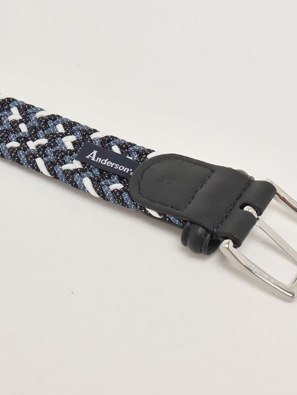 3. Herren-Gürtel aus geflochtenem Stoff Weiß-Denim 1+ in the family b0667ne41