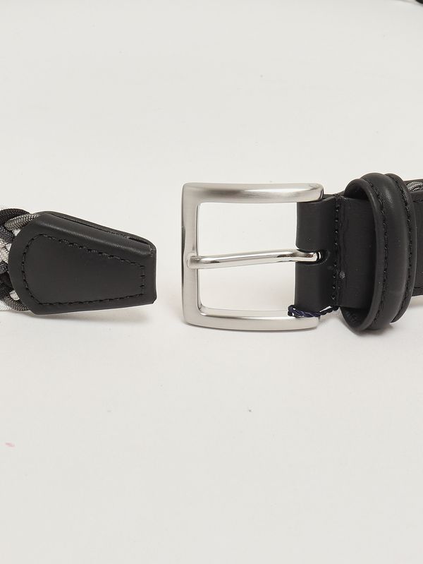 2. Men's woven fabric belt Black-White 1+ in the family b0667ne41