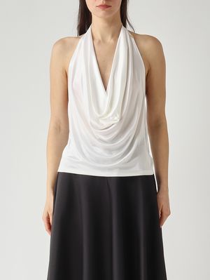 1. Top de satén para mujer Marfil