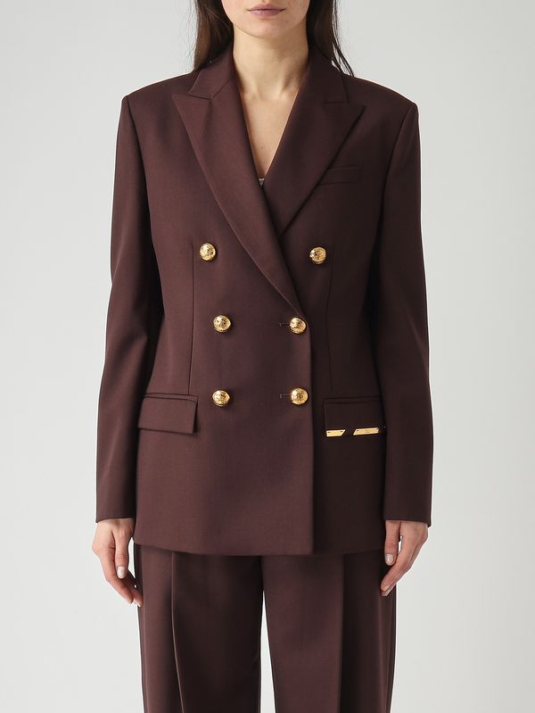 Blazer donna in misto lana vergine Cacao Elisabetta Franchi