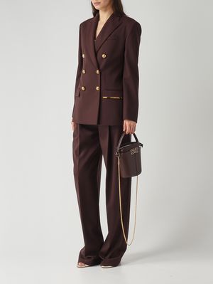 2. Women's blazer in virgin wool blend Cocoa