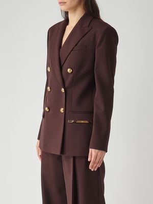 3. Women's blazer in virgin wool blend Cocoa