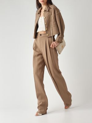 2. Pantalón de mujer de viscosa elástica Arcilla