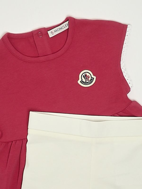 3. Conjunto para recién nacida de algodón elástico Fresa Moncler 9518m0001389aum