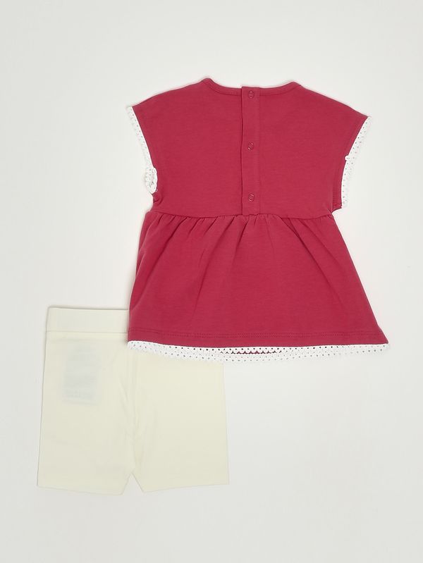 2. Conjunto para recién nacida de algodón elástico Fresa Moncler 9518m0001389aum