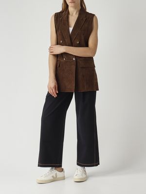 2. Gilet donna Lanai in suede Pecan