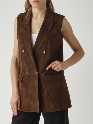 5. Gilet donna Lanai in suede Pecan