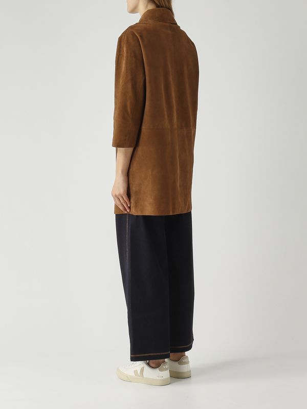 4. Damenjacke Virginia aus Veloursleder Tabak The Jackie leathers vrgnpesu