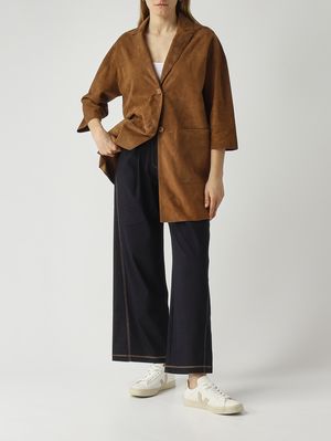 2. Damenjacke Virginia aus Veloursleder Tabak